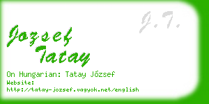 jozsef tatay business card