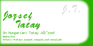 jozsef tatay business card